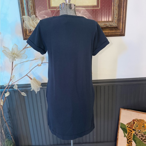 Emporio Armani Navy Blue Logo Sweatshirt Dress ~ Size XS 🧡🍄